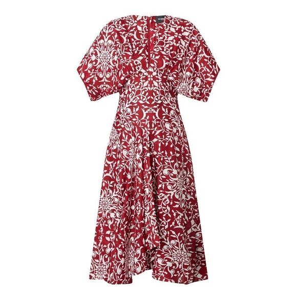 NWT The Kooples Coromandel Midi Black White Dress Size S - Picture 9 of 15